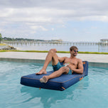 Lux Inflatable Chaise Pool Lounger with Sunbrella® Fabric