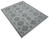 Luxe Custom Made Turkish Ivory Hand knotted Wool And Linen Blend Rug