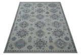 Luxe Custom Made Turkish Ivory Hand knotted Wool And Linen Blend Rug
