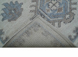 Luxe Custom Made Turkish Ivory Hand knotted Wool And Linen Blend Rug