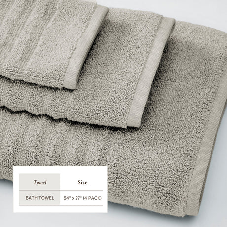 Luxury Combed Cotton Bath Towel Set - Karina Collection