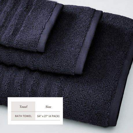 Luxury Combed Cotton Bath Towel Set - Karina Collection