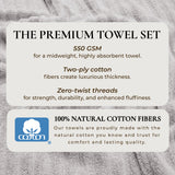 Luxury Combed Cotton Bath Towel Set - Karina Collection