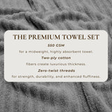 Luxury Cotton Towels - Karina Collection-Bath Towels & Washcloths-Parc Decor