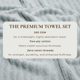 Luxury Cotton Towels - Karina Collection-Bath Towels & Washcloths-Parc Decor