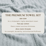 Luxury Cotton Towels - Karina Collection-Bath Towels & Washcloths-Parc Decor