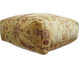 Luxury Floor Pillow made Pouf from restored fine quality hand knotted area rug |FP2-Floor Pillows-Parc Decor
