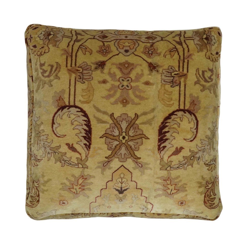 Luxury Floor Pillow made Pouf from restored fine quality hand knotted area rug |FP2-Floor Pillows-Parc Decor