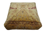 Luxury Floor Pillow made Pouf from restored fine quality hand knotted area rug |FP2-Floor Pillows-Parc Decor