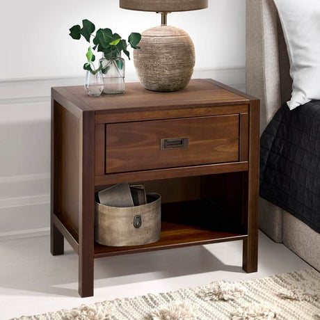 Lydia Solid Wood Modern Contemporary Nightstand-Bedroom-Parc Decor