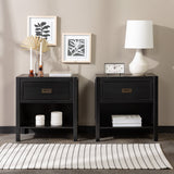 Lydia Solid Wood Modern Contemporary Nightstand-Bedroom-Parc Decor