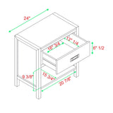 Lydia Solid Wood Modern Contemporary Nightstand-Bedroom-Parc Decor