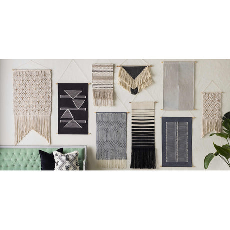 Lyndell Gray and Beige Geometric Wall Hanging-Decor-Parc Decor
