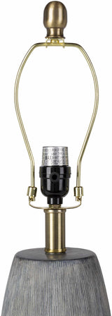 Mabayo Ribbed White Ceramic Table Lamp-Lighting-Parc Decor