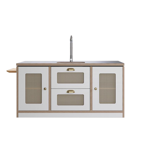 Macedon Breakfast Bar – Modern Play Island with Stools Included