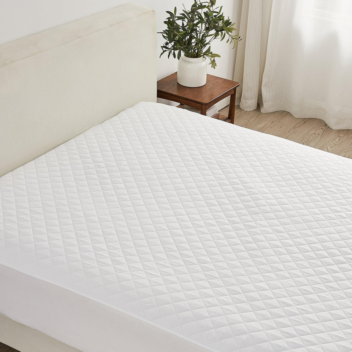 Machine Washable Quilted Mattress Pad - Wyeth Collection-Mattress Pads-Parc Decor