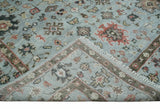 Made to Order Wool Traditional Silver and Olive Hand knotted Oushak Area Rug