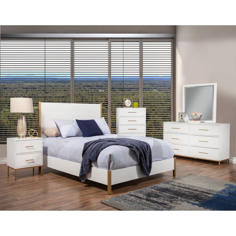 Madelyn Five Drawer Chest, White