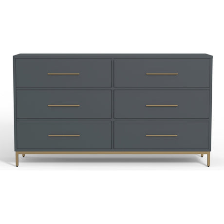 Madelyn Six Drawer Dresser – Slate Gray-Dresser & Chest-Parc Decor