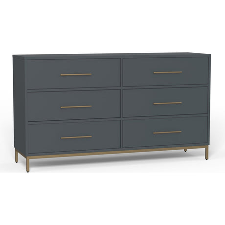 Madelyn Six Drawer Dresser – Slate Gray-Dresser & Chest-Parc Decor
