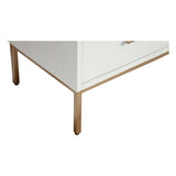 Madelyn Two Drawer Nightstand, White-Nightstands-Parc Decor