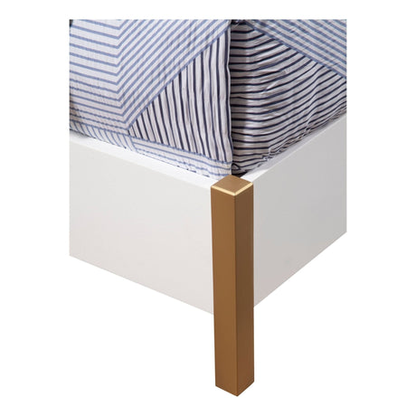 Madelyn Upholstered Panel Bed, Neutral White