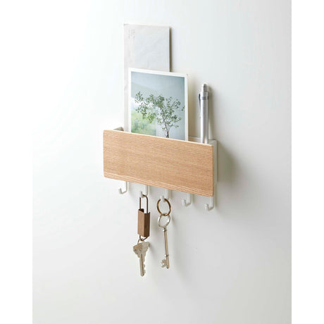 Magnetic Key Rack - Steel + Wood