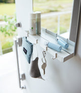 Magnetic Mirror with Storage Rack - Glass-Key Storage-Parc Decor