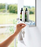 Magnetic Mirror with Storage Rack - Glass-Key Storage-Parc Decor