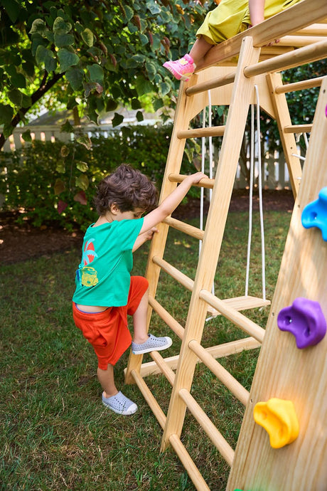 Magnolia 7-in-1 Real Wood Playset – Indoor & Outdoor Climbing Gym for Kids-Outdoor-Parc Decor