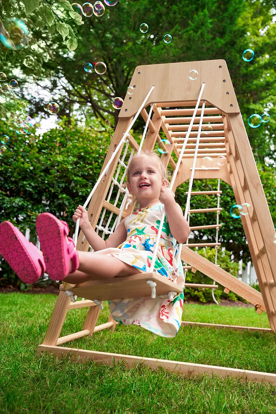 Magnolia 7-in-1 Real Wood Playset | Indoor & Outdoor Climbing Gym for Kids-Outdoor-Parc Decor