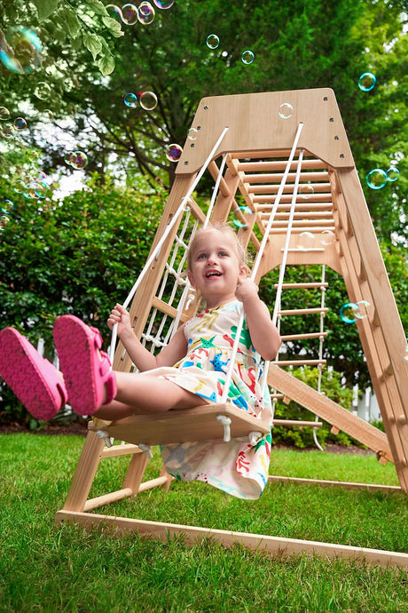 Magnolia 7-in-1 Real Wood Playset – Indoor & Outdoor Climbing Gym for Kids-Outdoor-Parc Decor