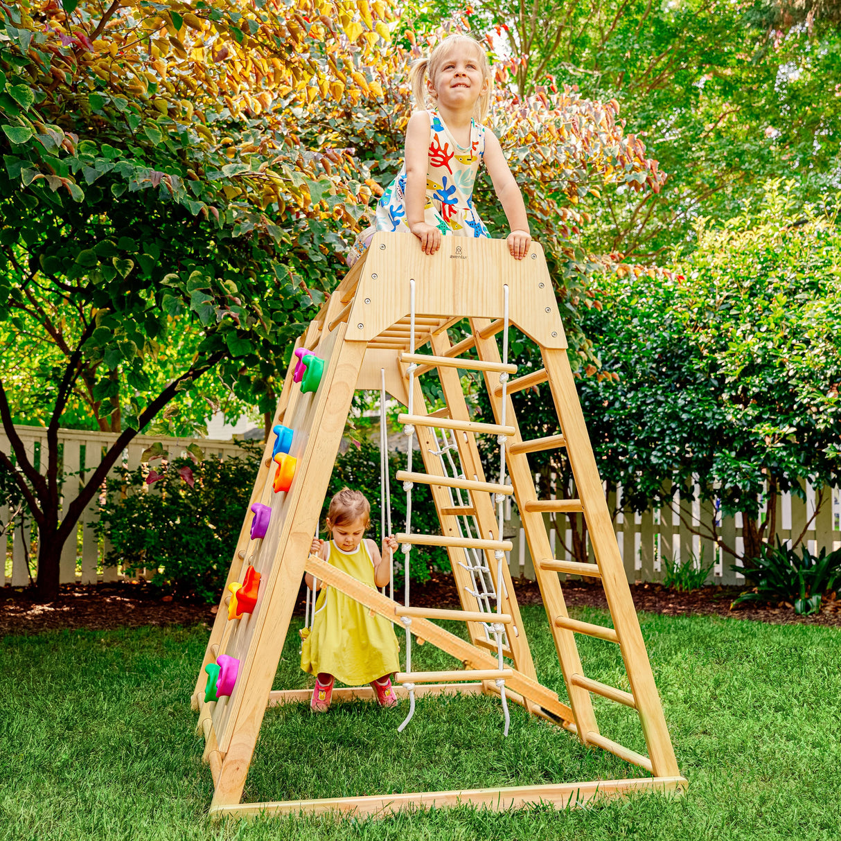 Magnolia 7-in-1 Real Wood Playset | Indoor & Outdoor Climbing Gym for Kids-Outdoor-Parc Decor