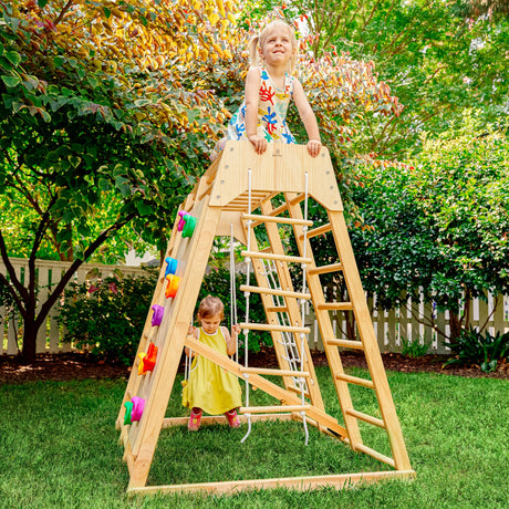 Magnolia 7-in-1 Real Wood Playset | Indoor & Outdoor Climbing Gym for Kids-Outdoor-Parc Decor