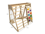 Magnolia 7-in-1 Real Wood Playset | Indoor & Outdoor Climbing Gym for Kids-Outdoor-Parc Decor