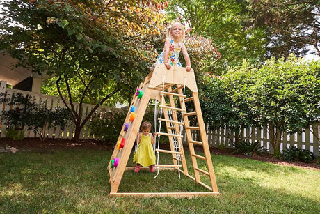 Magnolia 7-in-1 Real Wood Playset – Indoor & Outdoor Climbing Gym for Kids-Outdoor-Parc Decor