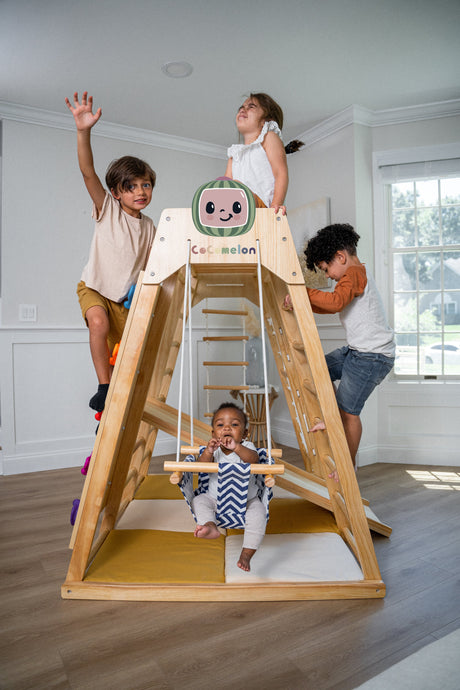 Magnolia Cocomelon 7-in-1 Wooden Indoor Playset – Montessori Climber for Toddlers-Indoor-Parc Decor