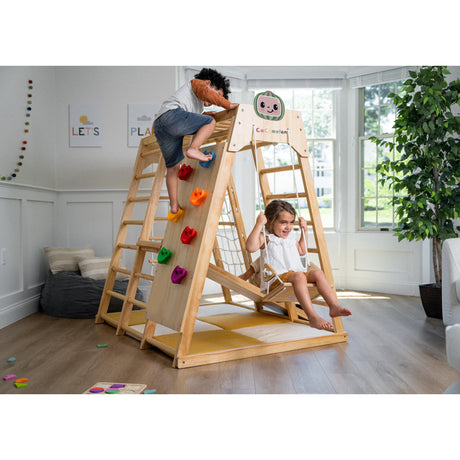 Magnolia Cocomelon 7-in-1 Wooden Indoor Playset – Montessori Climber for Toddlers-Indoor-Parc Decor