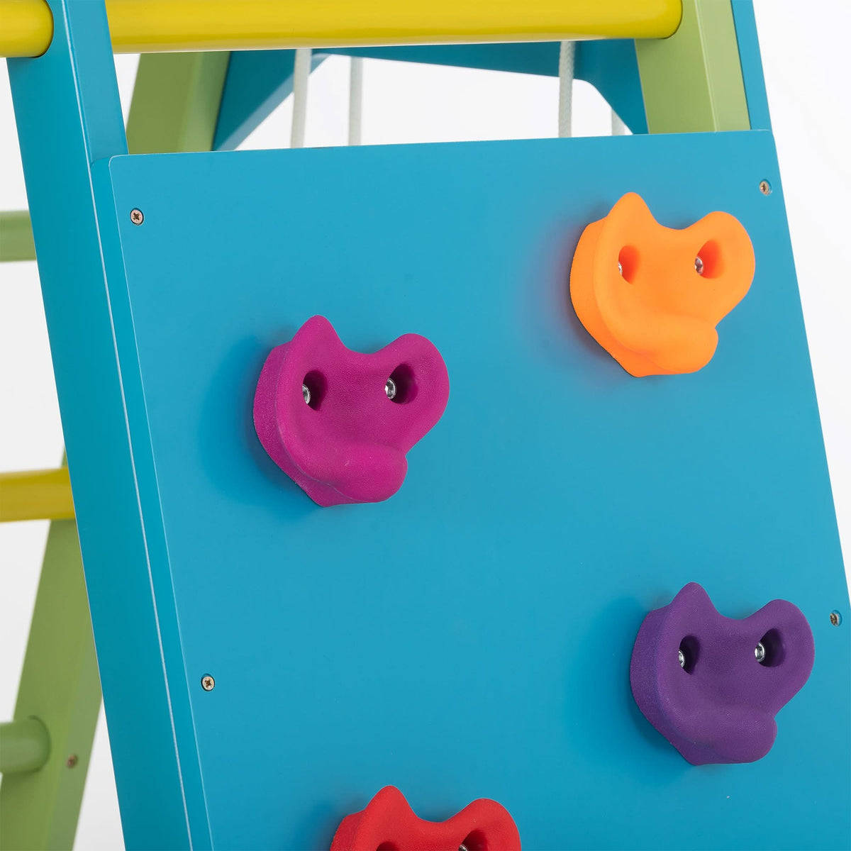 Magnolia | Indoor Wooden Jungle Gym with Monkey Bars, Rock Wall & Swing
