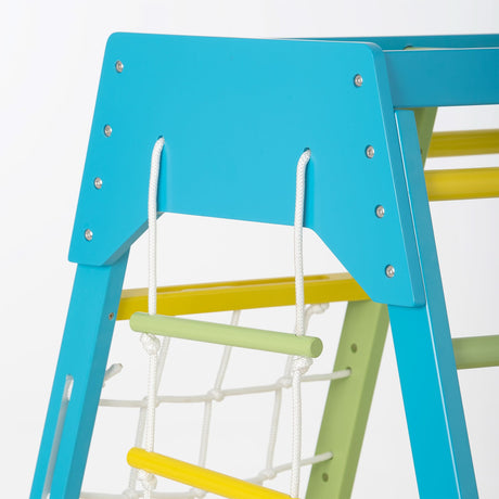 Magnolia | Indoor Wooden Jungle Gym with Monkey Bars, Rock Wall & Swing