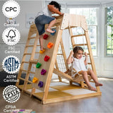 Magnolia | Indoor Wooden Jungle Gym with Monkey Bars, Rock Wall & Swing