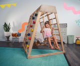 Magnolia | Indoor Wooden Jungle Gym with Monkey Bars, Rock Wall & Swing