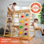 Magnolia | Indoor Wooden Jungle Gym with Monkey Bars, Rock Wall & Swing
