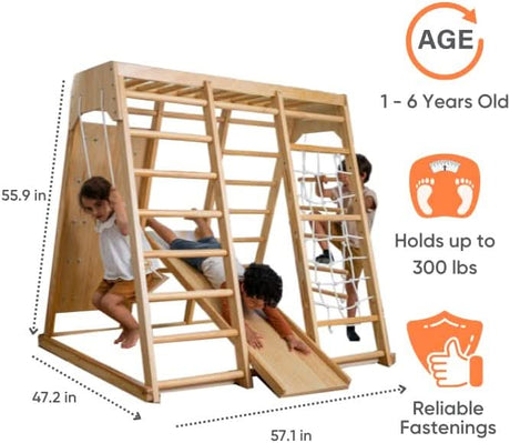 Magnolia - Real Wood 7-in-1 Playset-Indoor-Parc Decor
