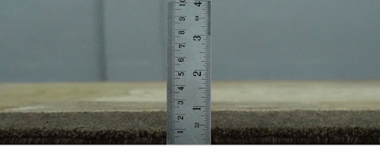 Mainstays Traditional Leaf Block Print Olive, Beige, Rust and Brown 6x8 Indoor wool Area Rug-Area Rug-Parc Decor