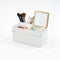Makeup Organizer with Mirror - Steel + Wood-Skin and Hair Care-Parc Decor
