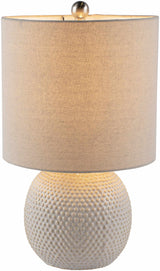 Manaloal Beige Textured Table Lamp-Lighting-Parc Decor