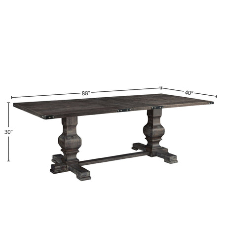 Manchester Dining Table, Charcoal-Dining Tables-Parc Decor