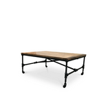 Mango wood Coffee Table with wheels