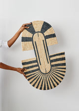 Maravi Patterned Black & Natural Woven Wall Art-Wall Décor-Parc Decor